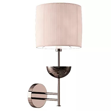 Modern Chrome Newport Sconce 3D model image 1 