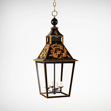 Stylish Vaughan Pagoda Lantern 3D model image 1 