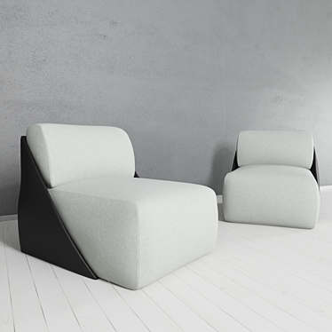 Lagoon: Modern Lounge Chair 3D model image 1 