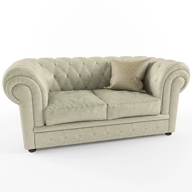 Classic Chesterfield Sofa 3D model image 1 