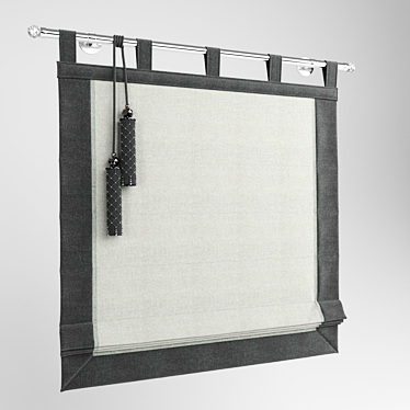 Elegant Roman Blinds: Stylish Window Coverings 3D model image 1 