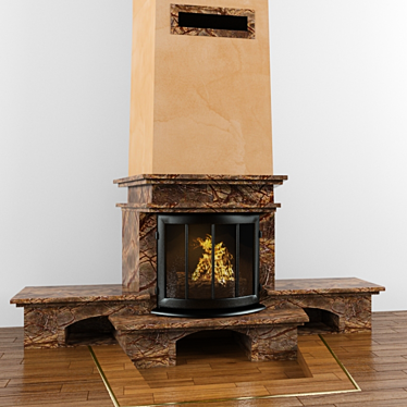 Cozy Fire: Warm Up with our Fireplace 3D model image 1 