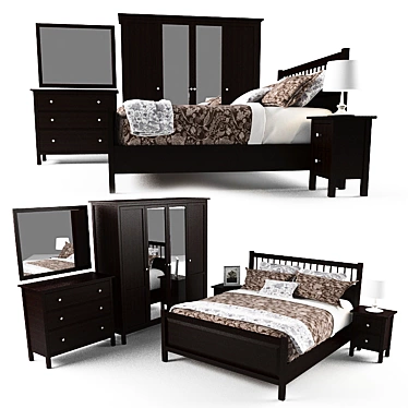 IKEA Bedroom Furniture Set 3D model image 1 