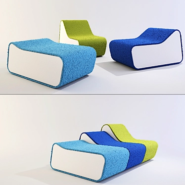 Wave Rider Surf Sofa 3D model image 1 