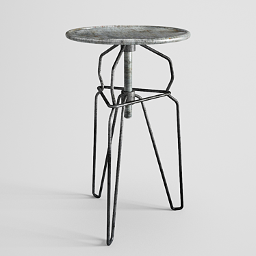 Industrial Metal Loft Stool 3D model image 1 