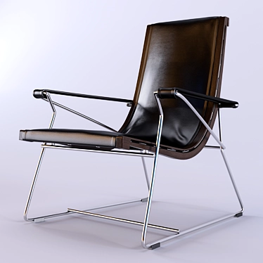 JJ Wire Base Armchair: Lightness in Design 3D model image 1 