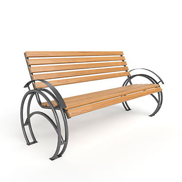 Title: Outdoor Park Bench 3D model image 1 