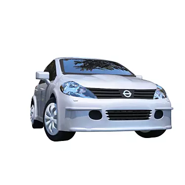 Sleek and Efficient: Nissan Tiida Hatchback 3D model image 1 