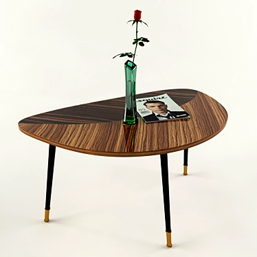 Lacquered Rosewood Coffee Table 3D model image 1 