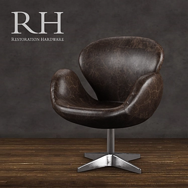 Luxury Leather Chair: Devon 3D model image 1 