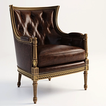 Century Regal Chair - Elegant and Comfortable 3D model image 1 