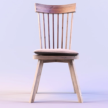 Oak High Back Outdoor Chair | InOut 721 by Gervasoni 3D model image 1 