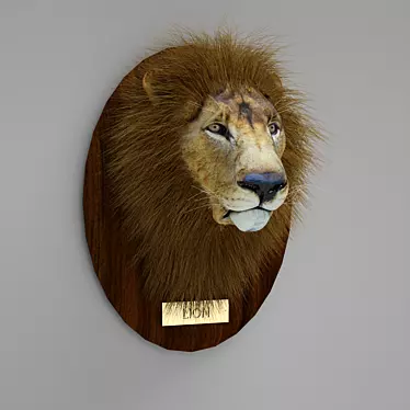 Majestic Lion Trophy 3D model image 1 