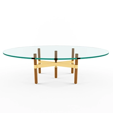 Sleek Helix Coffee Table 3D model image 1 