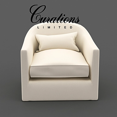 Elegant Auburn Swivel Chair 3D model image 1 