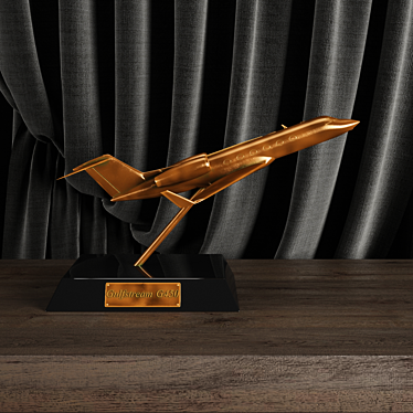 Gulfstream G450 Bronze Jet Statue 3D model image 1 