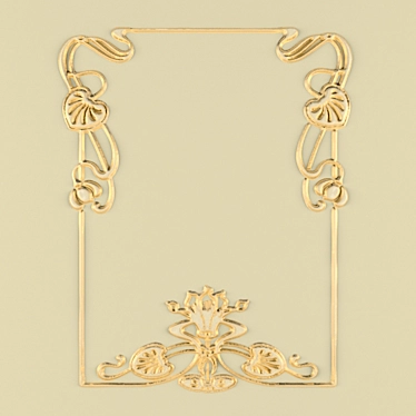 Elegant Stucco Nouveau 3D model image 1 