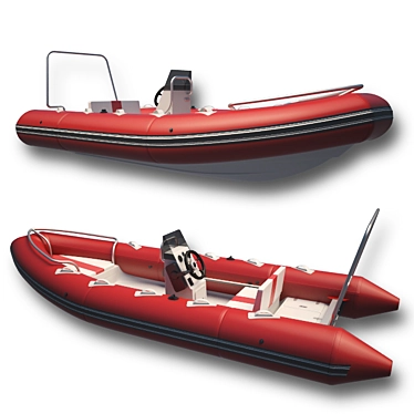 Portable Inflatable Boat: 3D Model 3D model image 1 