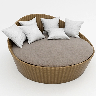 Cozy Circular Sofa - 160cm Diameter 3D model image 1 