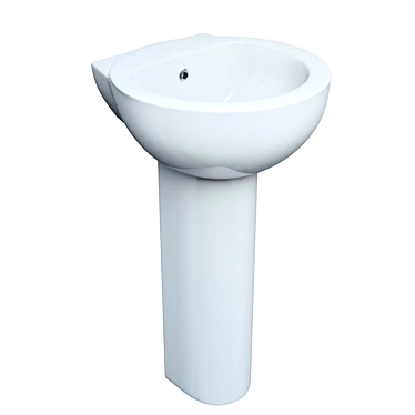 Sanita Luxe ART Washbasin: Elegant and Functional 3D model image 1 