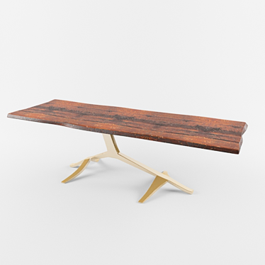 Sleek Hudsun Dining Table 3D model image 1 