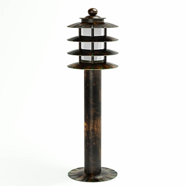 Elegant Iron Outdoor Lamp | Fibo Berula 3D model image 1 