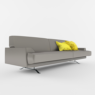 Luxury Leather Sofa: Bonaldo Slab 3D model image 1 