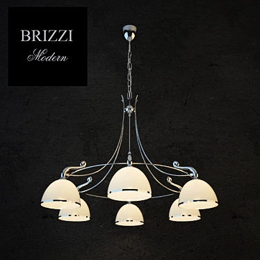 Brizzi Chrome 6-Light Chandelier 3D model image 1 