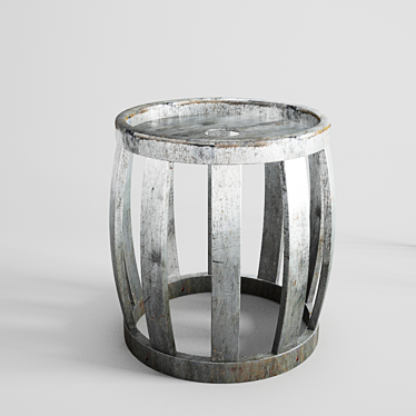 Sleek Steel Side Table 3D model image 1 