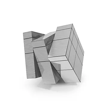 Reflective Rubik's Cube: A Shiny Twist! 3D model image 1 