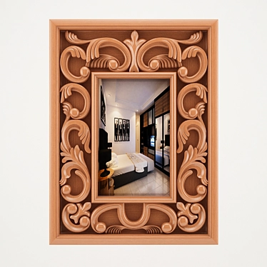 Modern Mirror Frame: 3ds Max, Vray, FBX, OBJ 3D model image 1 