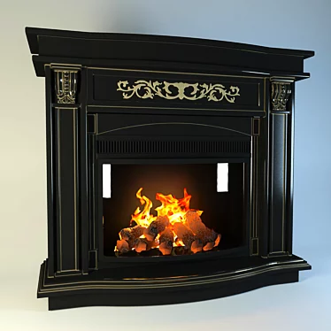 ALEX BAUMAN Raffaele Electric Fireplace 3D model image 1 