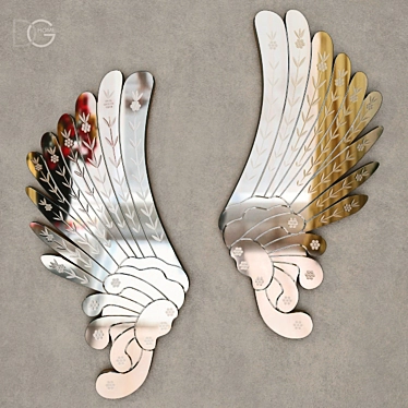 Reflective Wings: A Miraculous Accent 3D model image 1 