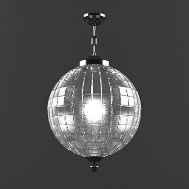 Glass Globe Chandelier 3D model image 1 