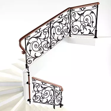 Elegant Staircase for Timeless Charm 3D model image 1 