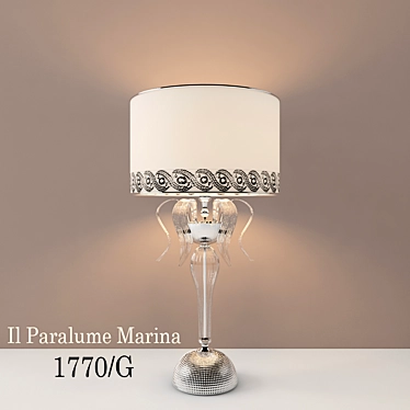 Italian Handcrafted Floral Table Lamp 3D model image 1 