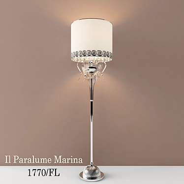 Handcrafted Murano Glass and Swarovski Crystal Floor Lamp 3D model image 1 