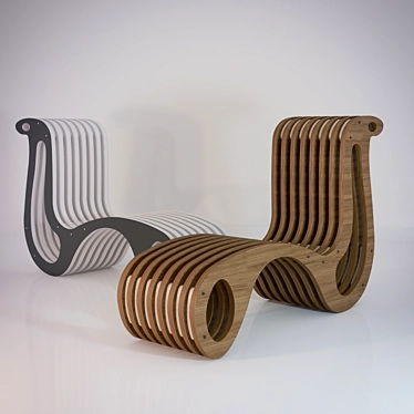 Italian Designer X2Chair: Sleek, Stylish, and Space-efficient 3D model image 1 