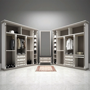 Classic Dressing Room Cabinet 3D model image 1 
