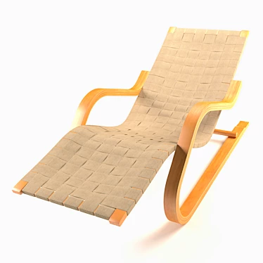 Finnish Designer Aalto Lounge Chair 3D model image 1 