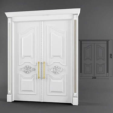 Title: Timeless Elegance: PRO Classic Door 3D model image 1 