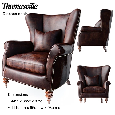 Elegant Thomasville Dinesen Chair 3D model image 1 