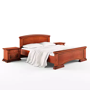 Bed and bedside table
