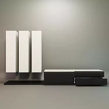 Sleek LG TV-Ready Living Room Furniture 3D model image 1 