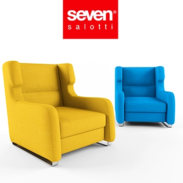 Seven Salotti Armchair: Modern & Elegant Design 3D model image 1 