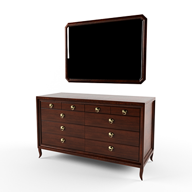 Elegant Vanity Set 3D model image 1 