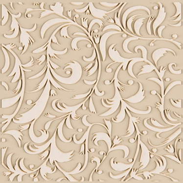 Elegant Stucco Design 3D model image 1 