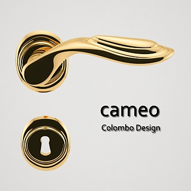 Elegant Colombo Design Cameo Door Handle 3D model image 1 