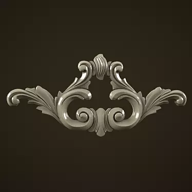 Elegant Stucco Ornament 3D model image 1 