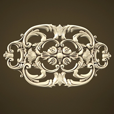 Elegant Stucco Ornament 3D model image 1 